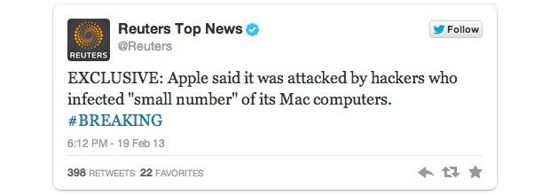 Reuters: Apple атакована хакерами
