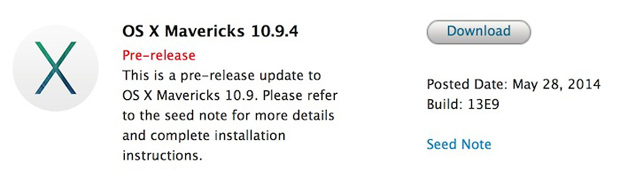 Apple выпустила первую бета-версию OS X Mavericks 10.9.3