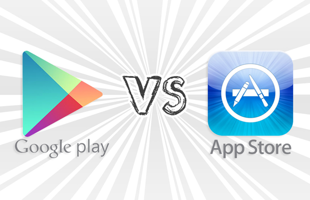 Google Play догоняет App Store от Apple
