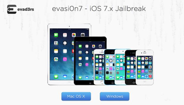 Evasi0n7 1.0.2 для джейлбрейка iOS 7 доступен для загрузки на Windows и Mac