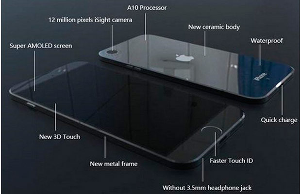 Концепт iPhone 7 с керамическим водонепроницаемым корпусом