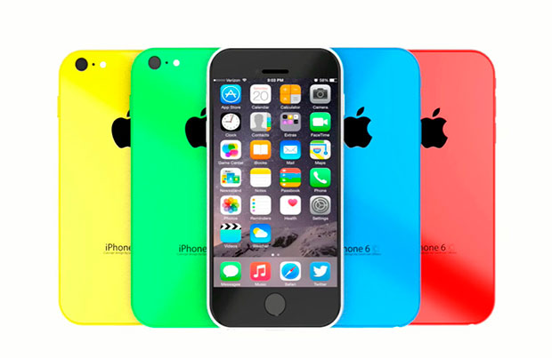 Разноцветный концепт 4-дюймового смартфона Apple