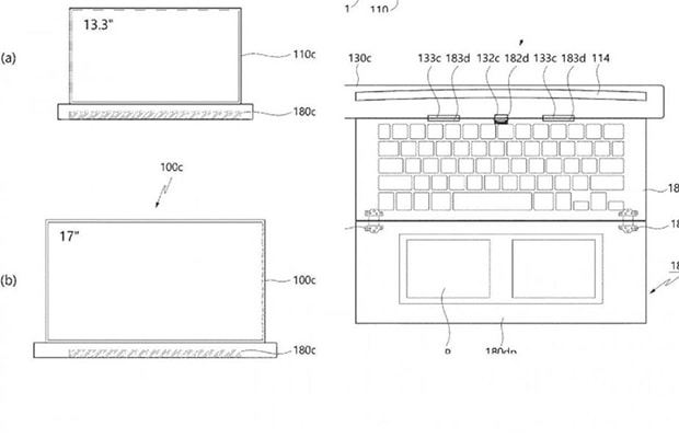 LG запатентовала дизайн ноутбука с выдвижным дисплеем и клавиатурой