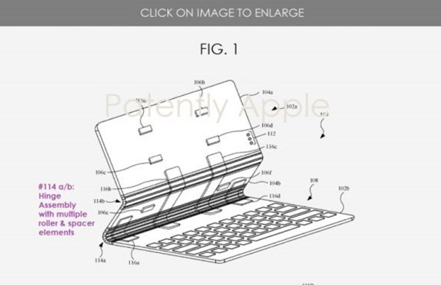Apple запатентовала клавиатуру для iPad с несколькими шарнирами