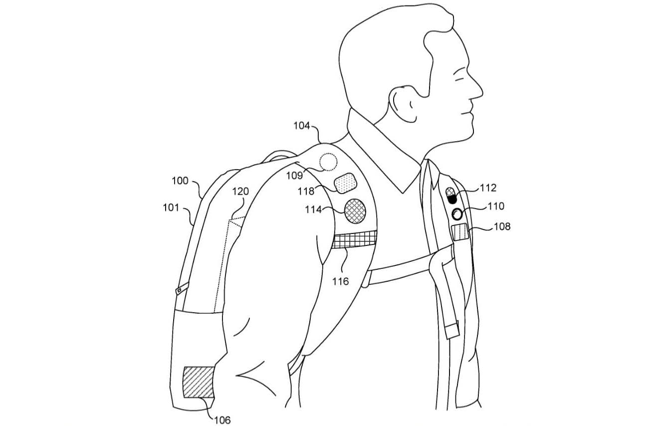 Microsoft запатентовала умный рюкзак с массой датчиков и камерой