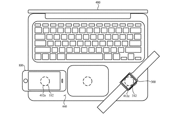 Apple хочет беспроводным путем заряжать iPhone от MacBook