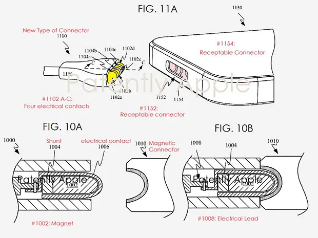 Apple патентует разные типы магнитных интеллектуальных разъемов