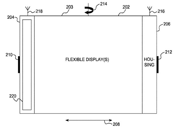 Apple запатентовала мобильное устройство с гибким экраном