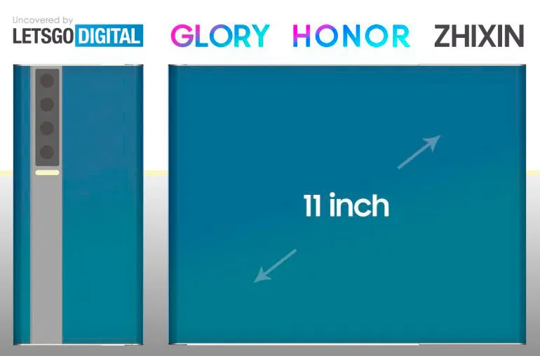 Honor запатентовала смартфон, который в разложенном виде имеет 11-дюймовый экран