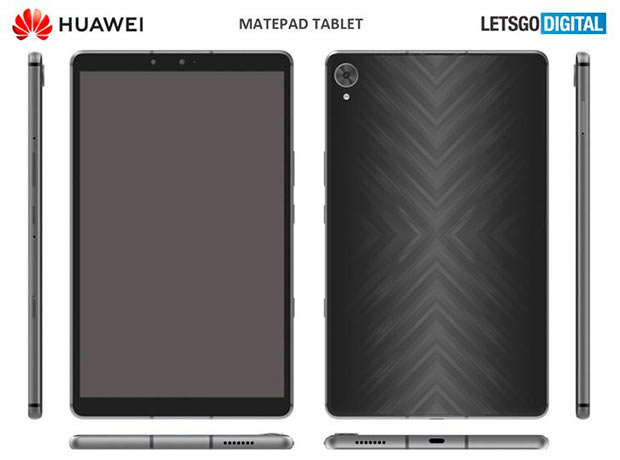 Huawei запатентовала 8-дюймовый планшет с парой динамиков