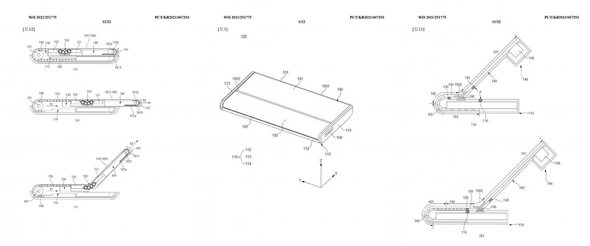 Samsung запатентовала смартфон, экран которого раскручивается и складывается