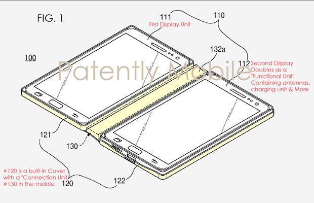 Samsung запатентовала топовый смартфон с двумя экранами