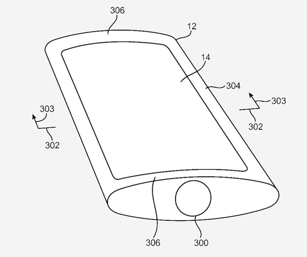Apple получила патент на выпуклый дисплей гаджетов