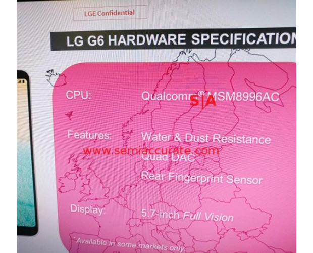 LG G6 получит прошлогодний чипсет Snapdragon 821