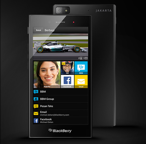 В Индонезии открылся предзаказ на сенсорный смартфон BlackBerry Z3