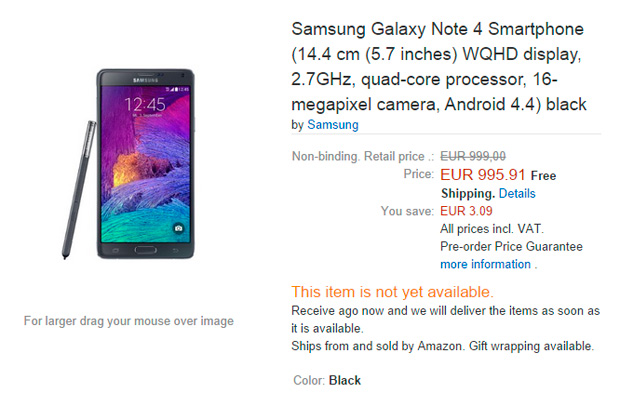 Samsung Galaxy Note 4 и Note Edge доступны для предзаказа в Германии