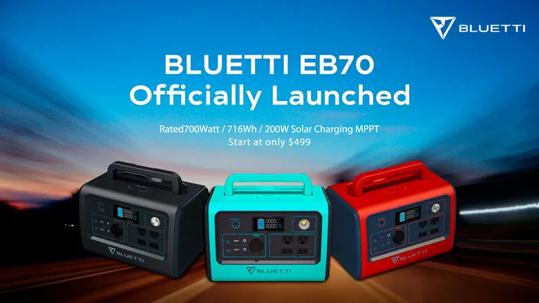 Представлен компактный накопитель энергии Bluetti EB70