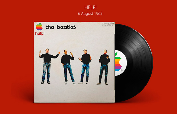 Культовые обложки альбомов The Beatles перерисовали в стиле Apple