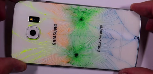 Цветное преобразование Galaxy S6 Edge с треснувшей задней панелью