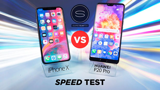 Сравнение скорости работы iPhone X и Huawei P20 Pro