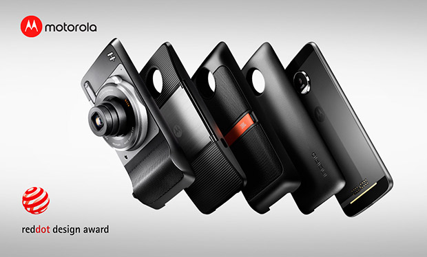 Семья смартфонов Moto Z удостоена престижной премии Red Dot 2017  за лучший дизайн