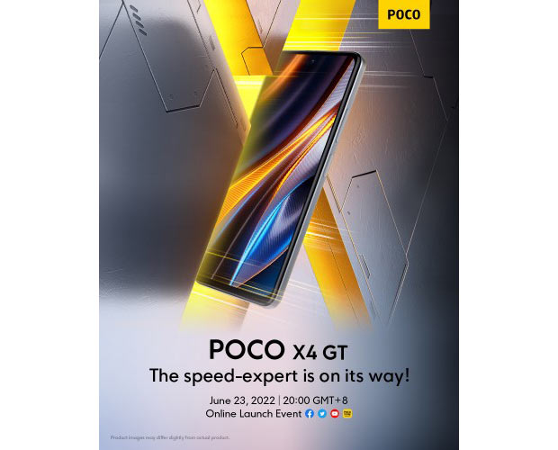 Смартфон Poco X4 GT представят 23 июня