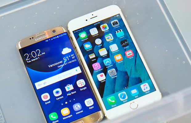 Водная дуэль Samsung Galaxy S7 и iPhone 6S