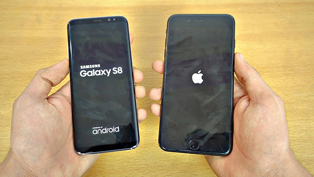 «Живое» сравнение Samsung Galaxy S8 и iPhone 7 Plus