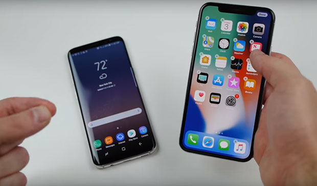 Сравнительный дроп-тест Samsung Galaxy S8 и iPhone X