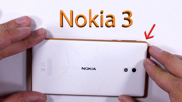 Nokia 3 протестировали на прочность