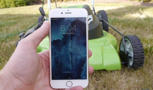 Выживет ли iPhone 6 под газонокосилкой