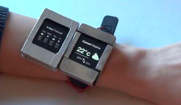 Показан прототип «умных часов» Doppio с двумя дисплеями
