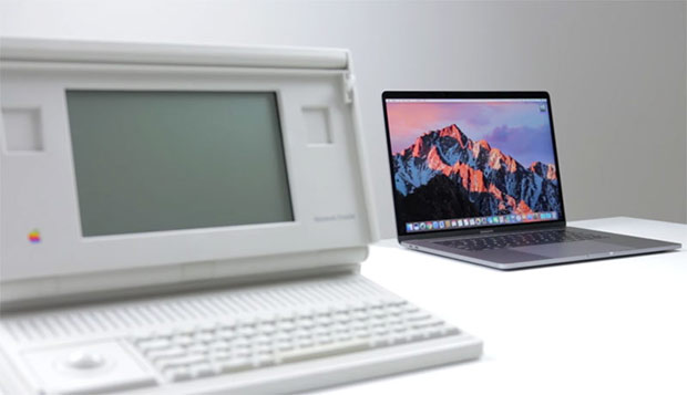 Сравнение первого и последнего ноутбуков Apple
