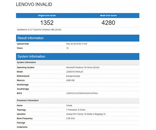 Lenovo разработала ноутбук INVALID на чипе Snapdragon 845