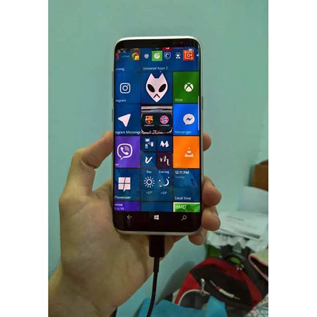 Показан Samsung Galaxy S8 на Windows 10 Mobile