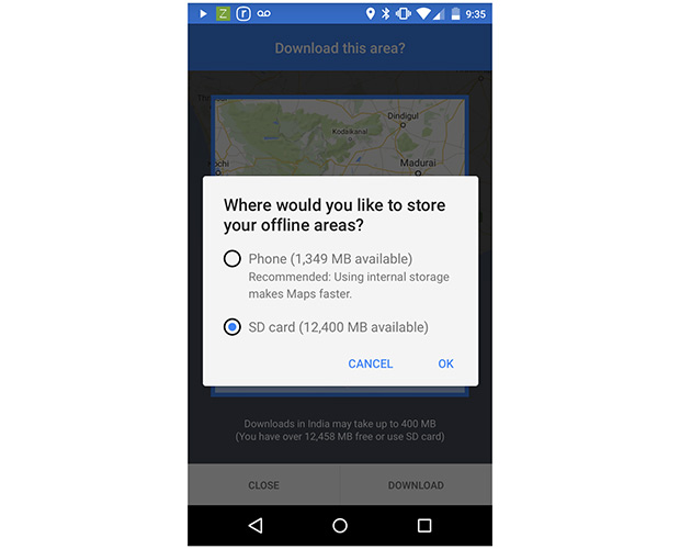 Google Maps для Android «подружились» с Wi-Fi и microSD