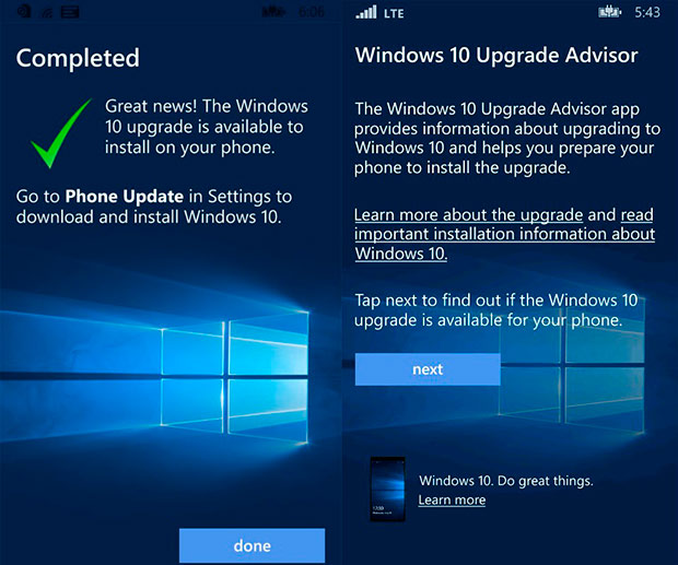 WP-смартфон можно будет проверять на совместимость с Windows 10 Mobile при помощи приложения