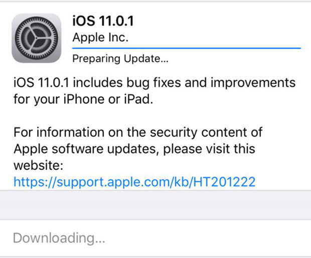 Apple исправляет ошибки: выпущена iOS 11.0.1