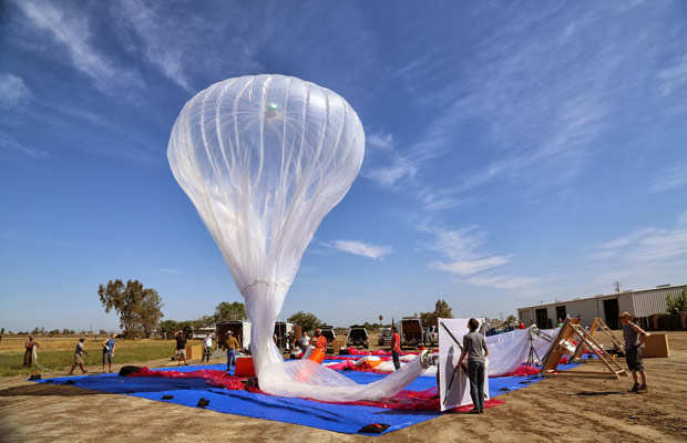 Google запускает доставку интернета с воздушных шаров