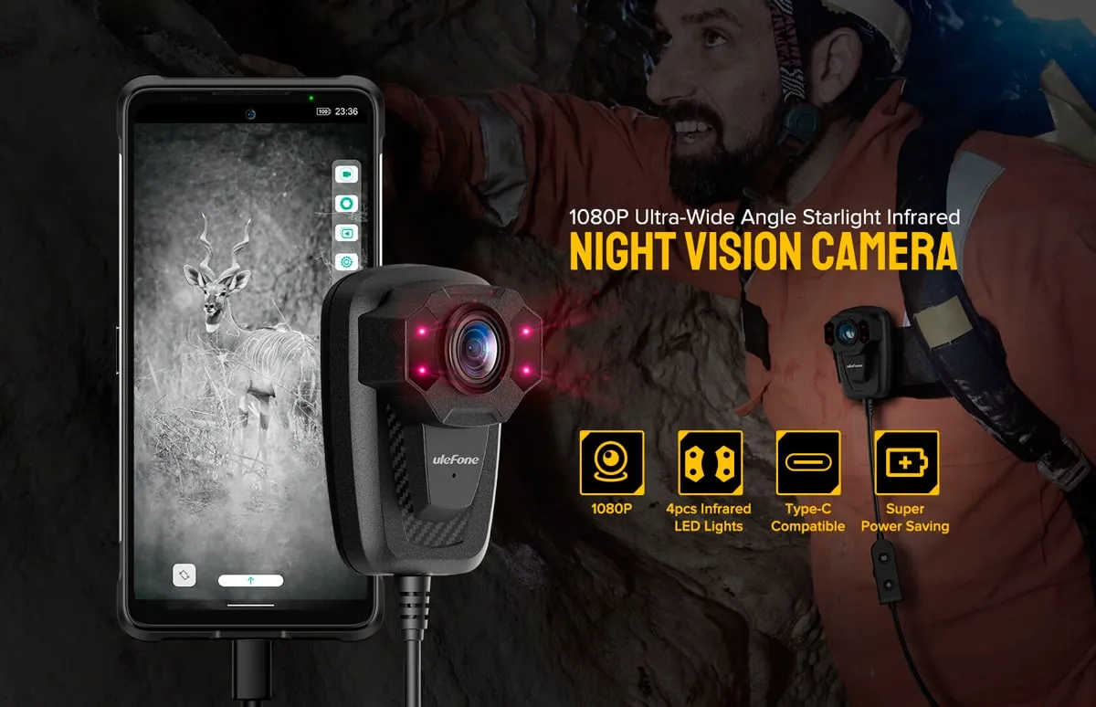 Ulefone представила камеру ночного видения с инфракрасной светодиодной подсветкой