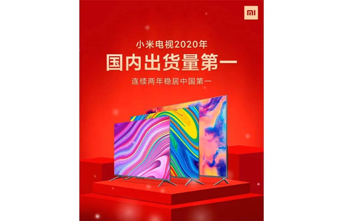 Xiaomi продала наибольшее количество телевизоров в Китае в 2020 году