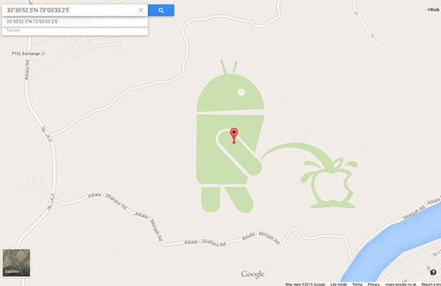 После скандала с писающим андроидом, Google запретила редактирование карт
