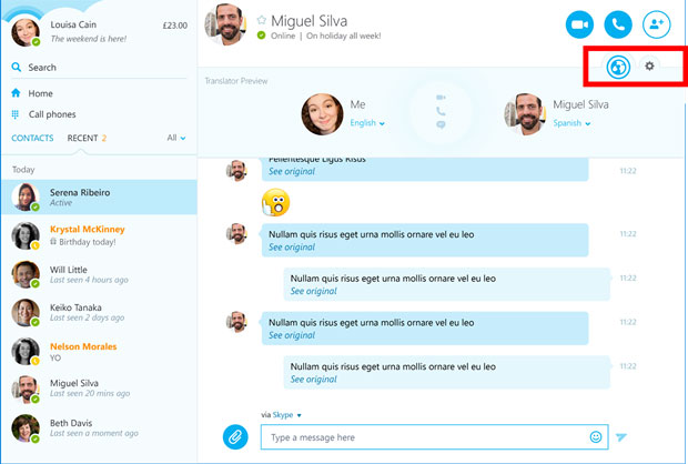 Звонки и сообщения в Skype теперь можно перевести