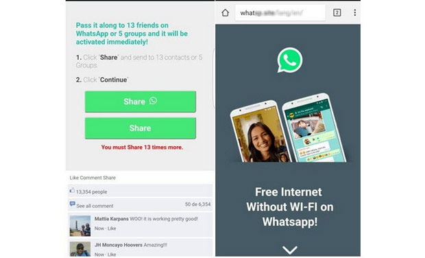 Не стоит верить бесплатному интернету от WhatsApp