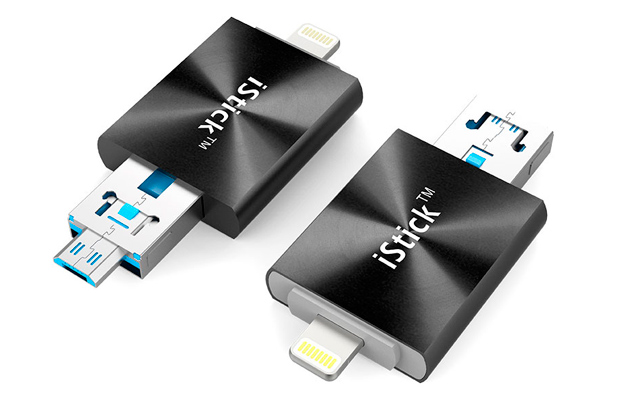 Флешка iStick Pro сочетает в себе Lightning, MicroUSB и USB коннекторы