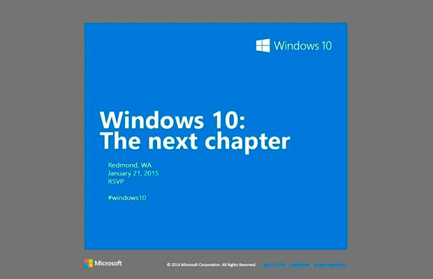 Финальная сборка Windows 10 будет анонсирована 21 января