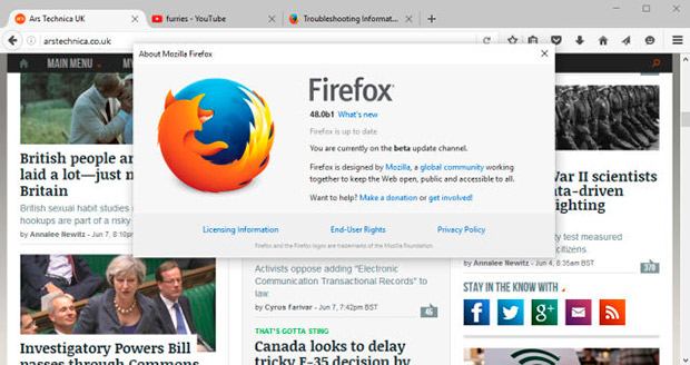 Firefox анонсировал новую технологию Electrolysis