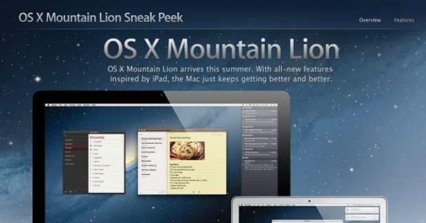 Новый Mac OS X 10.8 Mountain Lion