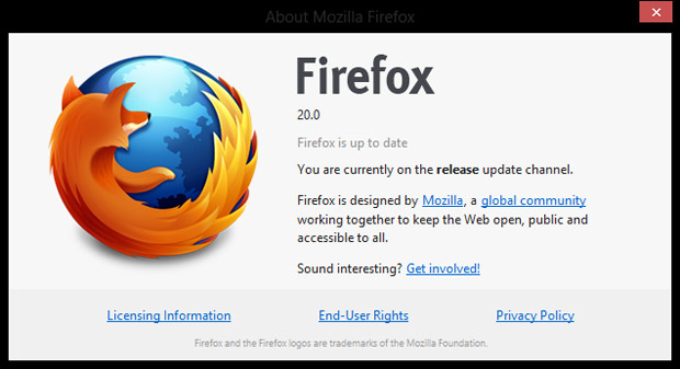 Вышел Firefox 20 для Windows, OS X и Linux