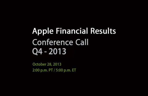 Результаты 4-ого финансового квартала Apple будут объявлены 28 октября